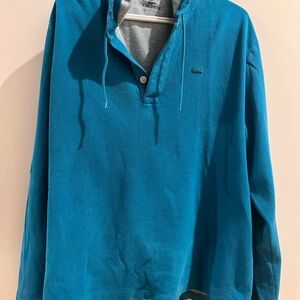 Lacoste Men's Teal Pullover Hoodie